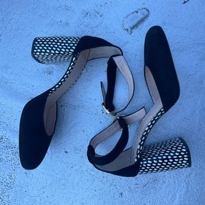 Printed Block Heel Sandals